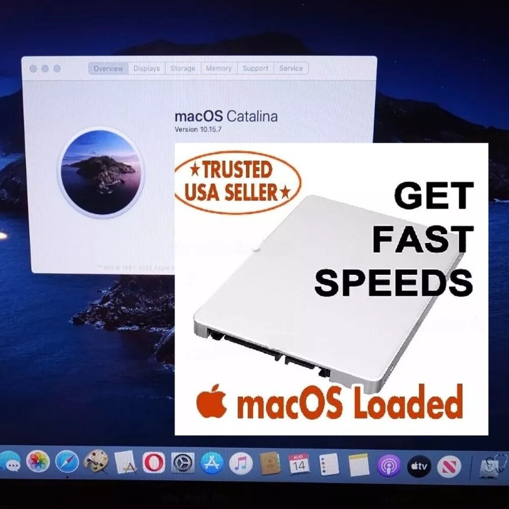 500GB 2.5" SSD Preloaded with macOS Catalina 10.15.7 For iMac, Mac Mini, MacBook